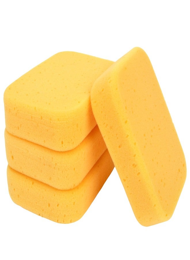 RAINFLOW 4PCS Large Car Wash Sponge – Sponges for Cleaning Extra Thick High-Density Pottery Pponges, Scratch-Free, Super Absorbent, Reusable for Auto Detailing, Waxing, and Cleaning - Image 1
